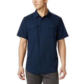 Columbia Muške Košulje - Utilizer II Solid Short Sleeve Tamnoplave | TRJK-71308